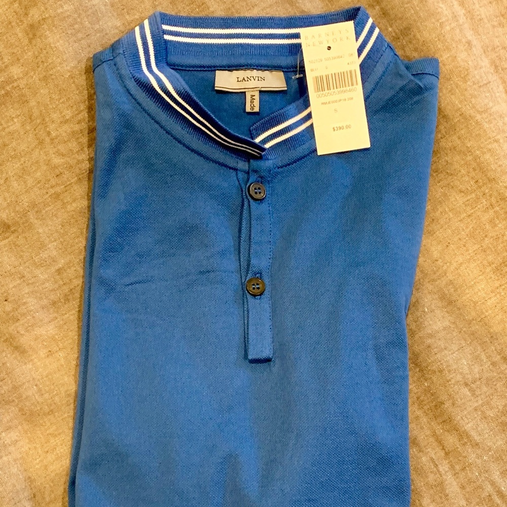 Lanvin Blue Polo t-shirt NEW with tags